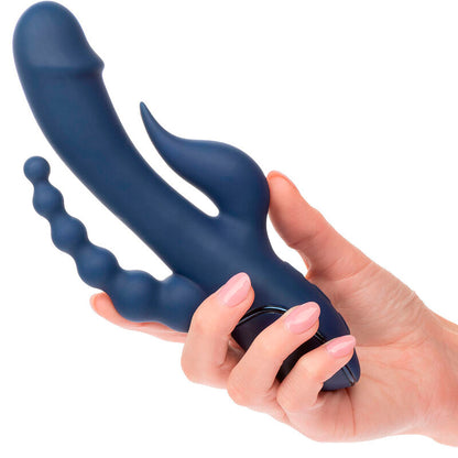 CALEXOTICS - VIBRATORE BLU TRIPLO ORGASMO