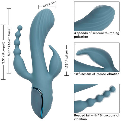 CALEXOTICS - VIBRATORE TRIPLO GREY ECSTASY