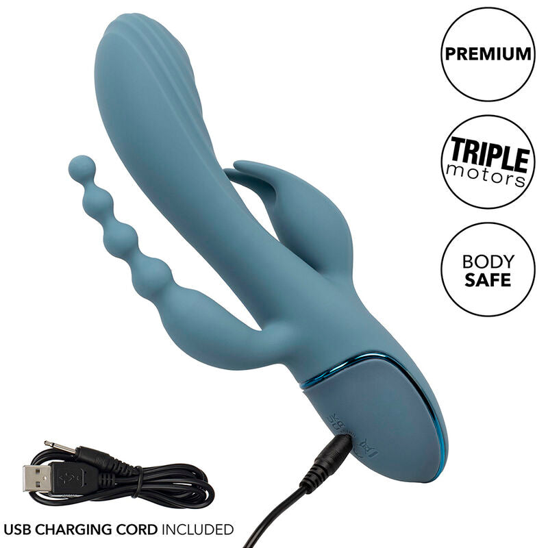 CALEXOTICS - VIBRATORE TRIPLO GREY ECSTASY
