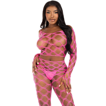 LEG AVENUE - TOP & LEGGINS HARDCORE VIOLETA