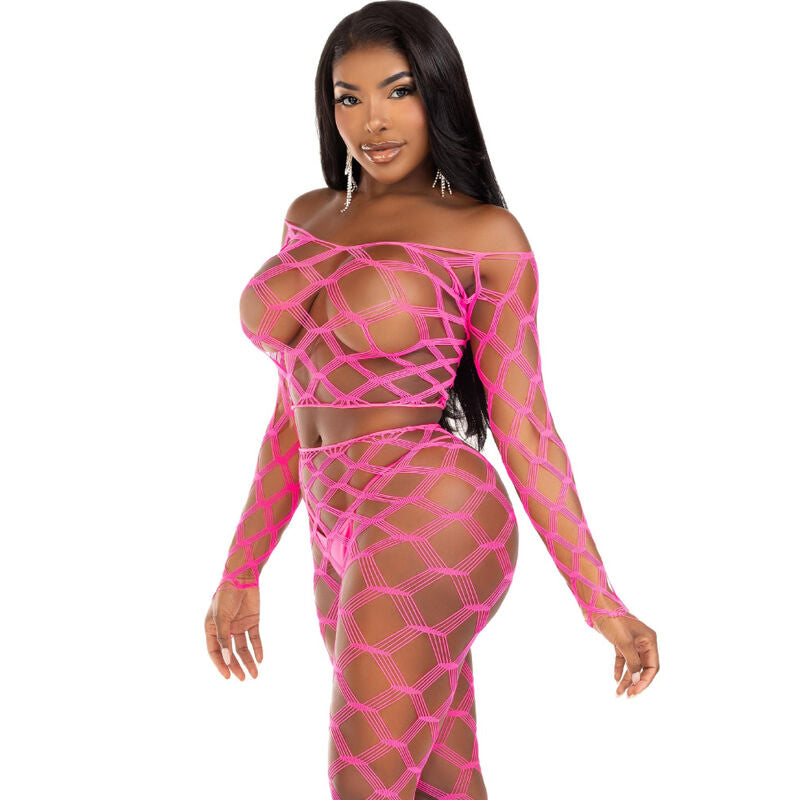 LEG AVENUE - TOP & LEGGINS HARDCORE VIOLETA