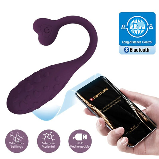 PRETTY LOVE - UOVO VIBRANTE LILLA CONTROLLATO DA APP FISHERMAN