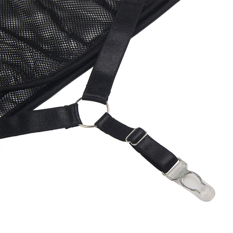 SUBBLIME - ABITO NERO TRASPARENTE CON SCOLLO AL CENTRO L/XL