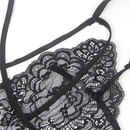 SUBBLIMA - COSTUME POLIZIA TUTA IN PIZZO NERO L/XL