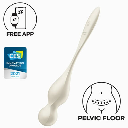 SATISFYER - LOVE BIRDS PALLINE DI KEGEL VIBRANTI BIANCHE