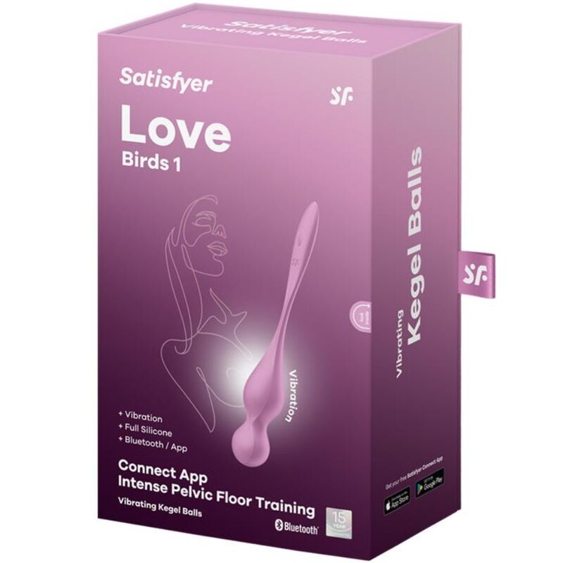 SATISFYER - PALLINE DI KEGEL VIBRANTI ROSA LOVE BIRDS