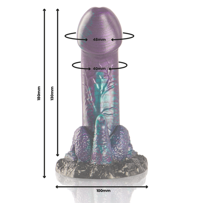 EPIC - BASILISK DOPPIO DILDO SQUAMATO PER IL PIACERE PICCOLE DIMENSIONI
