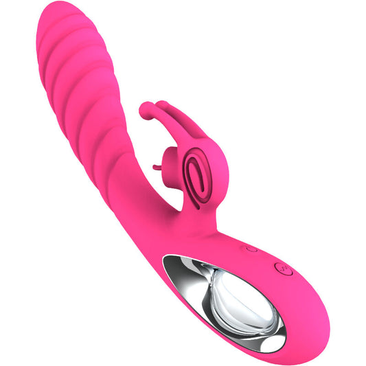 ARMONY - VIBRATORE VICKY RABBIT CON ANELLO TIRANTE FUCSIA PER LA LINGUA