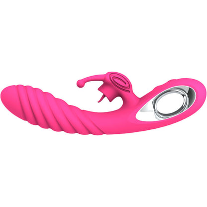 ARMONY - VIBRATORE VICKY RABBIT CON ANELLO TIRANTE FUCSIA PER LA LINGUA