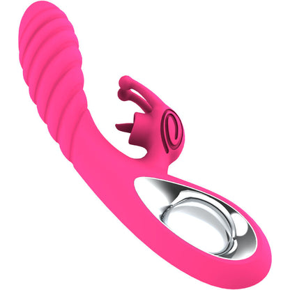 ARMONY - VIBRATORE VICKY RABBIT CON ANELLO TIRANTE FUCSIA PER LA LINGUA