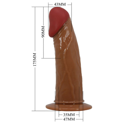 PRETTY LOVE - SLIP STARKS CON IMBRACATURA E VIBRAZIONE MULTIVELOCITÀ DILDO 17,5 CM MULATTO