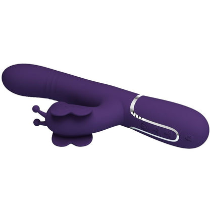 PRETTY LOVE - VIBRATORE CONIGLIO MULTIFUNZIONE 4 IN 1 FARFALLA VIOLA