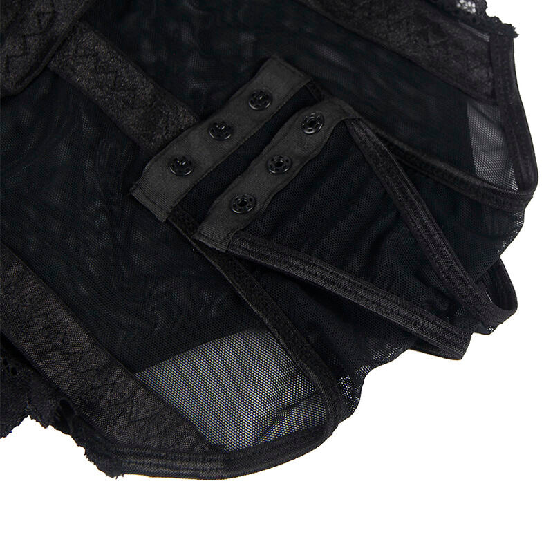 SUBBLIME - TEDDY CON LIGUERO DETALLE TIRAS PECHO NEGRO L/XL