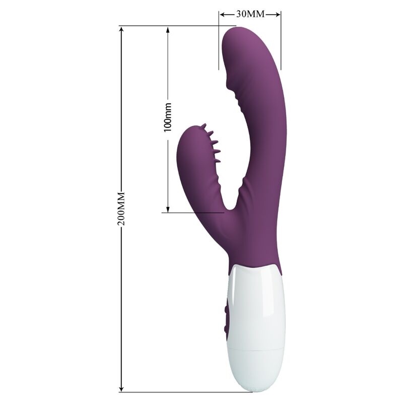 PRETTY LOVE - VIBRATORE ANDRE RABBIT E STIMOLATORE PUNTO G VIOLA