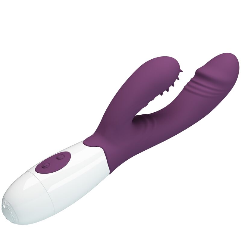 PRETTY LOVE - VIBRATORE ANDRE RABBIT E STIMOLATORE PUNTO G VIOLA
