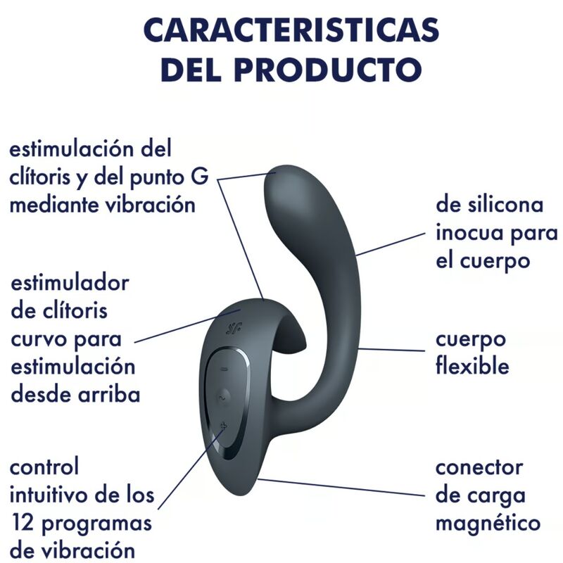 SATISFYER - G PER DEA 1 VIBRATORE CONIGLIO GRIGIO SCURO