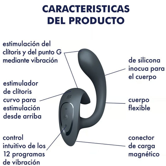 SATISFYER - G PER DEA 1 VIBRATORE CONIGLIO GRIGIO SCURO