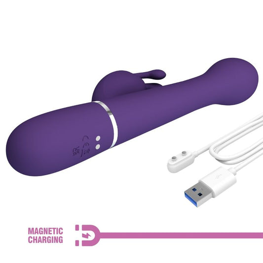 PRETTY LOVE - DEJON VIBRATORE CONIGLIO MULTIFUNZIONE 3 IN 1 VIOLA