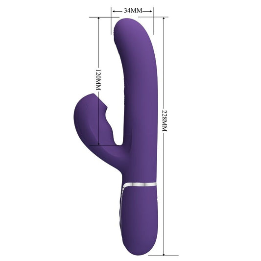 PRETTY LOVE - PERLITA VIBRATORE PUNTO G MULTIFUNZIONE 3 IN 1 VIOLA
