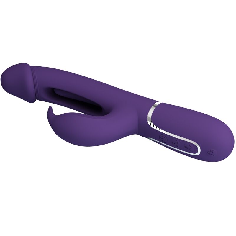 PRETTY LOVE - KAMPAS VIBRATORE CONIGLIO MULTIFUNZIONE 3 IN 1 CON LINGUA VIOLA
