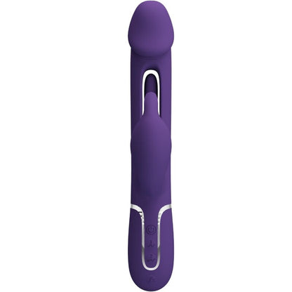 PRETTY LOVE - KAMPAS VIBRATORE CONIGLIO MULTIFUNZIONE 3 IN 1 CON LINGUA VIOLA