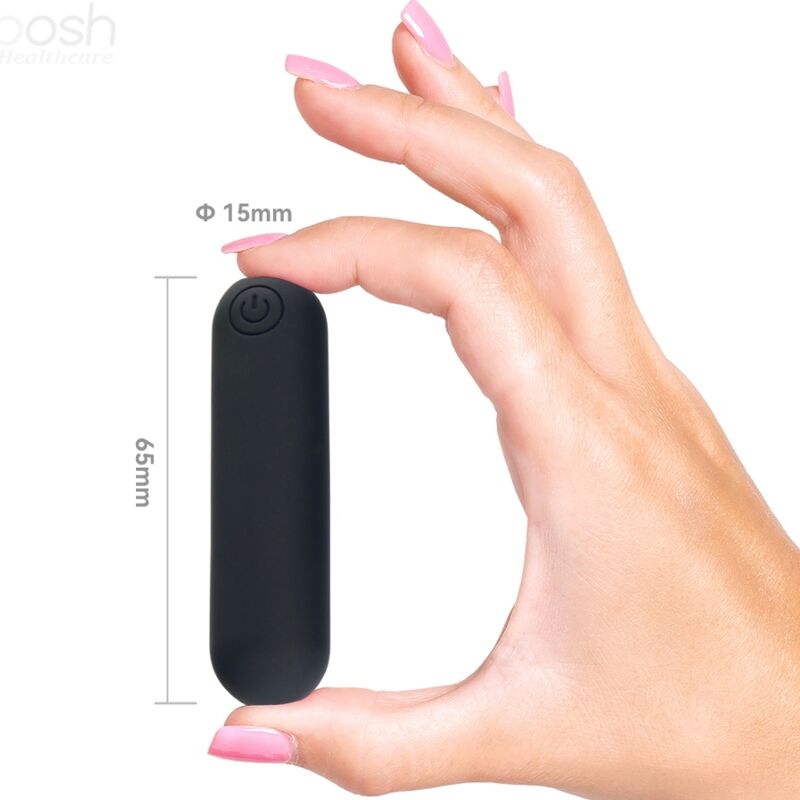 ARMONY - SPLASH JOLINE PROIETTILE VIBRANTE IN SILICONE TELECOMANDO 10 VIBRAZIONI 65 X 15 CM NERO