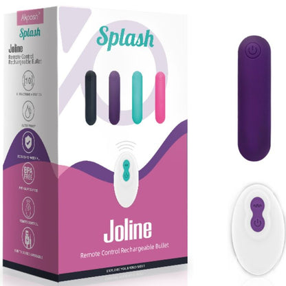 ARMONY - SPLASH JOLINE PROIETTILE VIBRANTE IN SILICONE TELECOMANDO 10 VIBRAZIONI 6,5 X 1,5 CM VIOLA