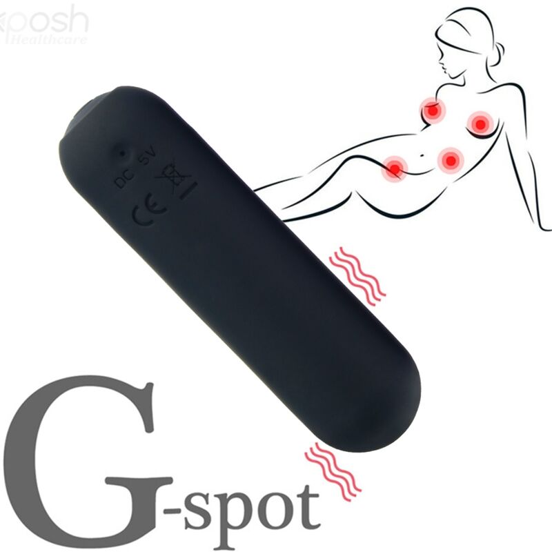 ARMONY - SPLASH JOIE PROIETTILE VIBRANTE IN SILICONE TELECOMANDO 10 VIBRAZIONI 75 X 19 CM NERO