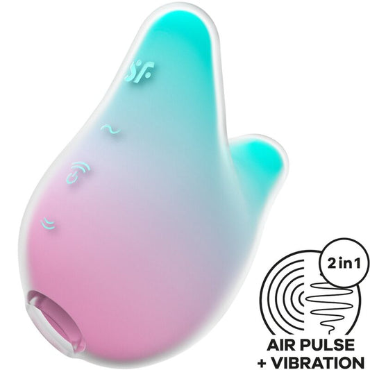 SATISFYER - STIMOLATORE E VIBRATORE MERMAID VIBES MENTA E ROSA