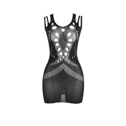 SUBBLIME - 952198 ABITO IN RETE NERA CON DIAMANTI BRILLANTI TAGLIA UNICA