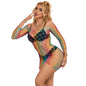 SUBBLIME - 952426 VESTIDO DE REJILLA MANGA LARGA ARCOIRIS TALLA ÚNICA