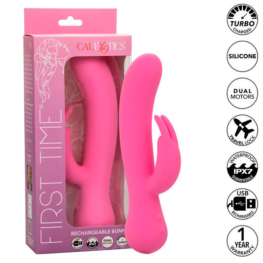 CALEXOTICS - VIBRATORE RABBIT RICARICABILE PER LA PRIMA VOLTA ROSA