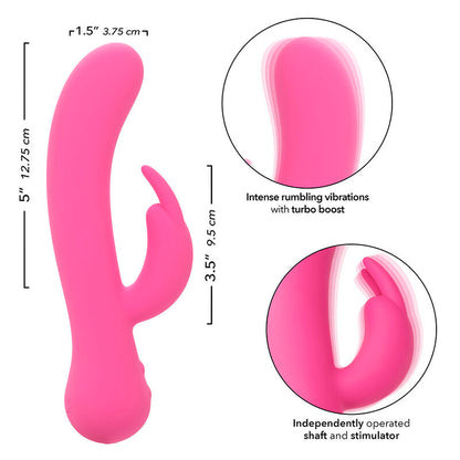 CALEXOTICS - VIBRATORE RABBIT RICARICABILE PER LA PRIMA VOLTA ROSA