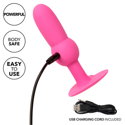 CALEXOTICS - PLUG ANALE PER LA PRIMA VOLTA CON PERLINE 10 VIBRAZIONI ROSA