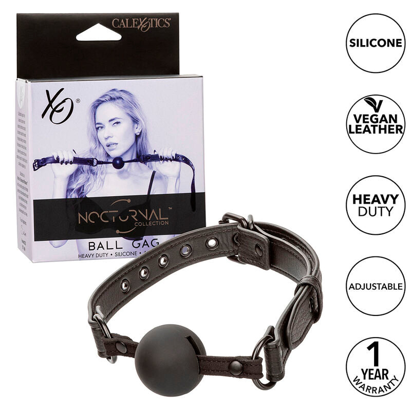 CALEXOTICS - BALL GAG IN SILICONE NERO NOTTURNO