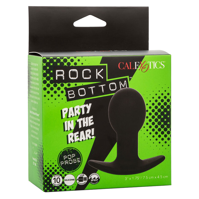 CALEXOTICS - ROCK BOTTOM ANAL PLUG 10 VIBRAZIONI IN SILICONE NERO