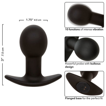 CALEXOTICS - ROCK BOTTOM ANAL PLUG 10 VIBRAZIONI IN SILICONE NERO