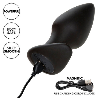 CALEXOTICS - ROCK BOTTOM PERFECT PLUG ANALE 10 VIBRAZIONI SILICONE NERO