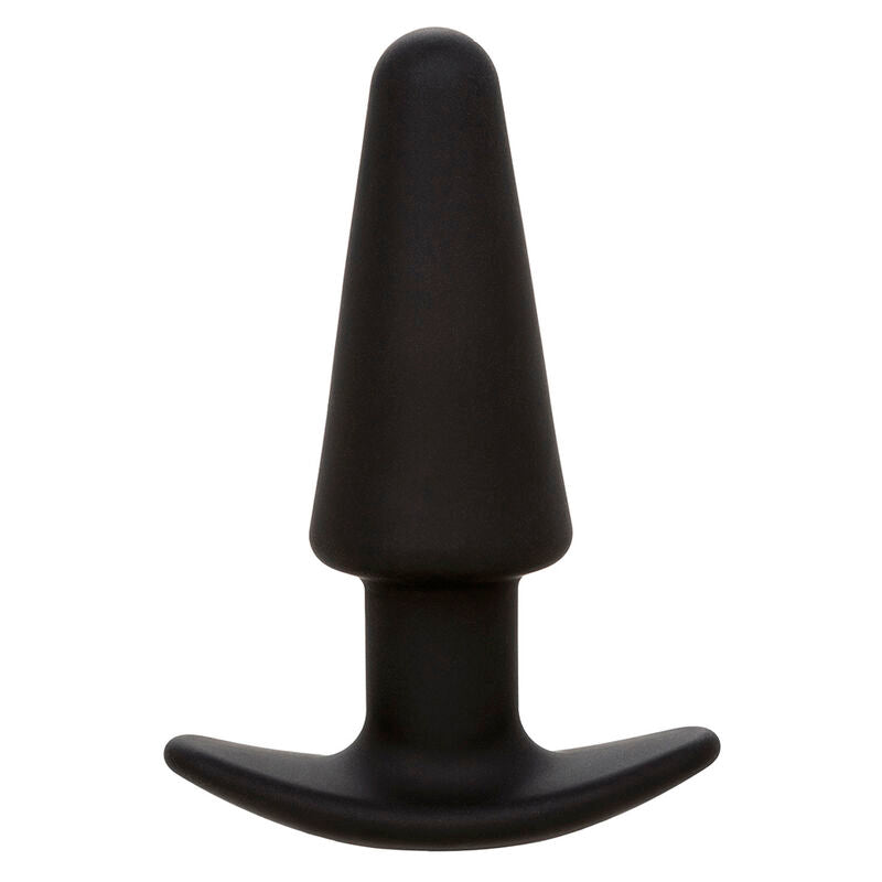 CALEXOTICS - TAPPO ANALE CONICO ROCK BOTTOM 10 VIBRAZIONI IN SILICONE NERO