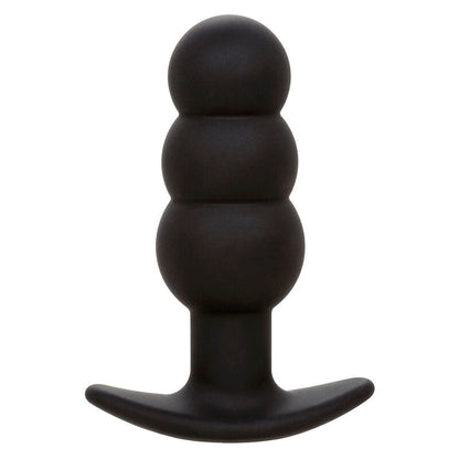 CALEXOTICS - PLUG ANALE ROCK BOTTOM CON PERLINE 10 VIBRAZIONI SILICONE NERO