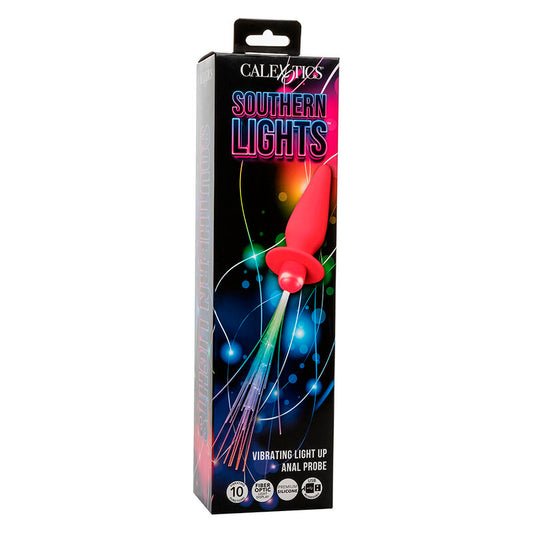 CALEXOTICS - SOUTHERN LIGHTS PLUG ANALE ILLUMINANTE CON LUCI 10 VIBRAZIONI IN SILICONE ROSA