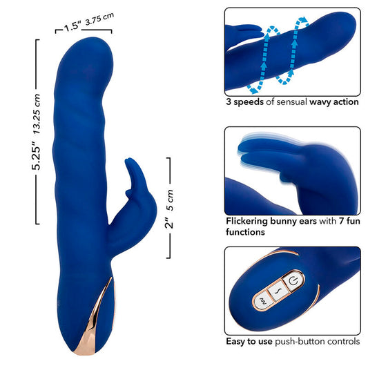 CALEXOTICS - VIBRATORE JACK RABBIT BLUE WAVE MOTION