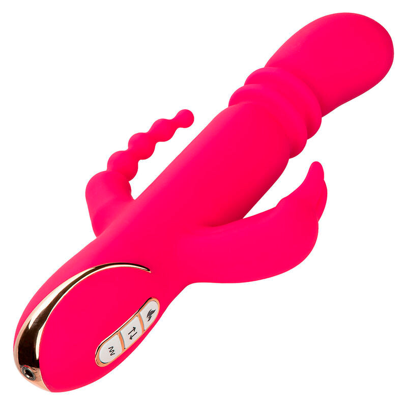 CALEXOTICS - JACK FANTASY VIBRATORE TRIPLO RISCALDABILE ROSA CONIGLIO