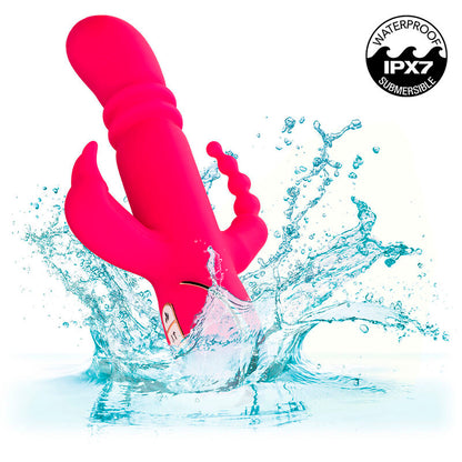 CALEXOTICS - JACK FANTASY VIBRATORE TRIPLO RISCALDABILE ROSA CONIGLIO