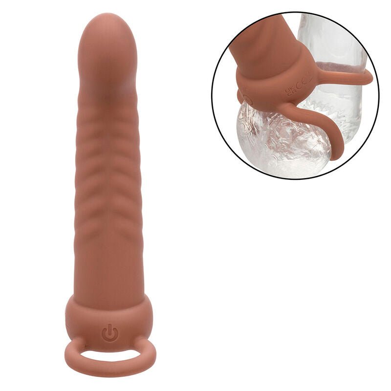 CALEXOTICS - PENETRATORE A DOPPIA COSTINA MAXX 10 VIBRAZIONI MULATTO