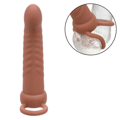 CALEXOTICS - PENETRATORE A DOPPIA COSTINA MAXX 10 VIBRAZIONI MULATTO