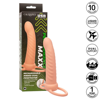 CALEXOTICS - PENETRATORE A DOPPIA COSTINA MAXX 10 VIBRAZIONI NATURALI