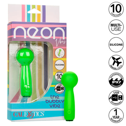 CALEXOTICS - NEON VIBES IL MINI MASSAGGIATORE BUBBLY VIBE 10 VIBRAZIONI VERDE