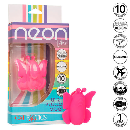 CALEXOTICS - NEON VIBES STIMOLATORE FLUTTER VIBE 10 VIBRAZIONI ROSA