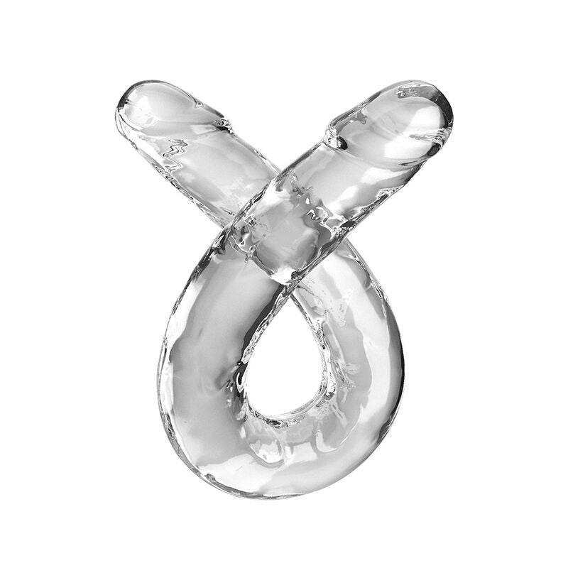 KING COCK - DOUBLE TROUBLE DOPPIO DILDO 46 CM TRASPARENTE